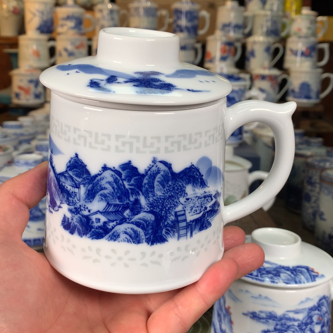 阿*景德镇陶瓷高温办公杯