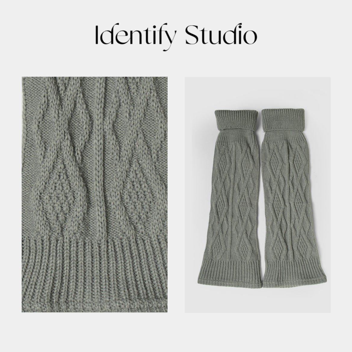 IDENTIFY冬季百搭休闲日系针织加厚堆堆袜套腿套25AW