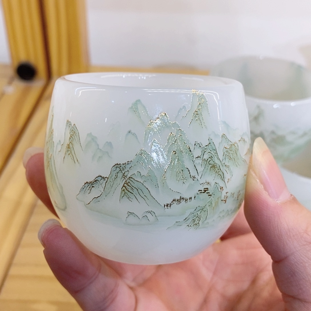 千里江山琉璃主人杯