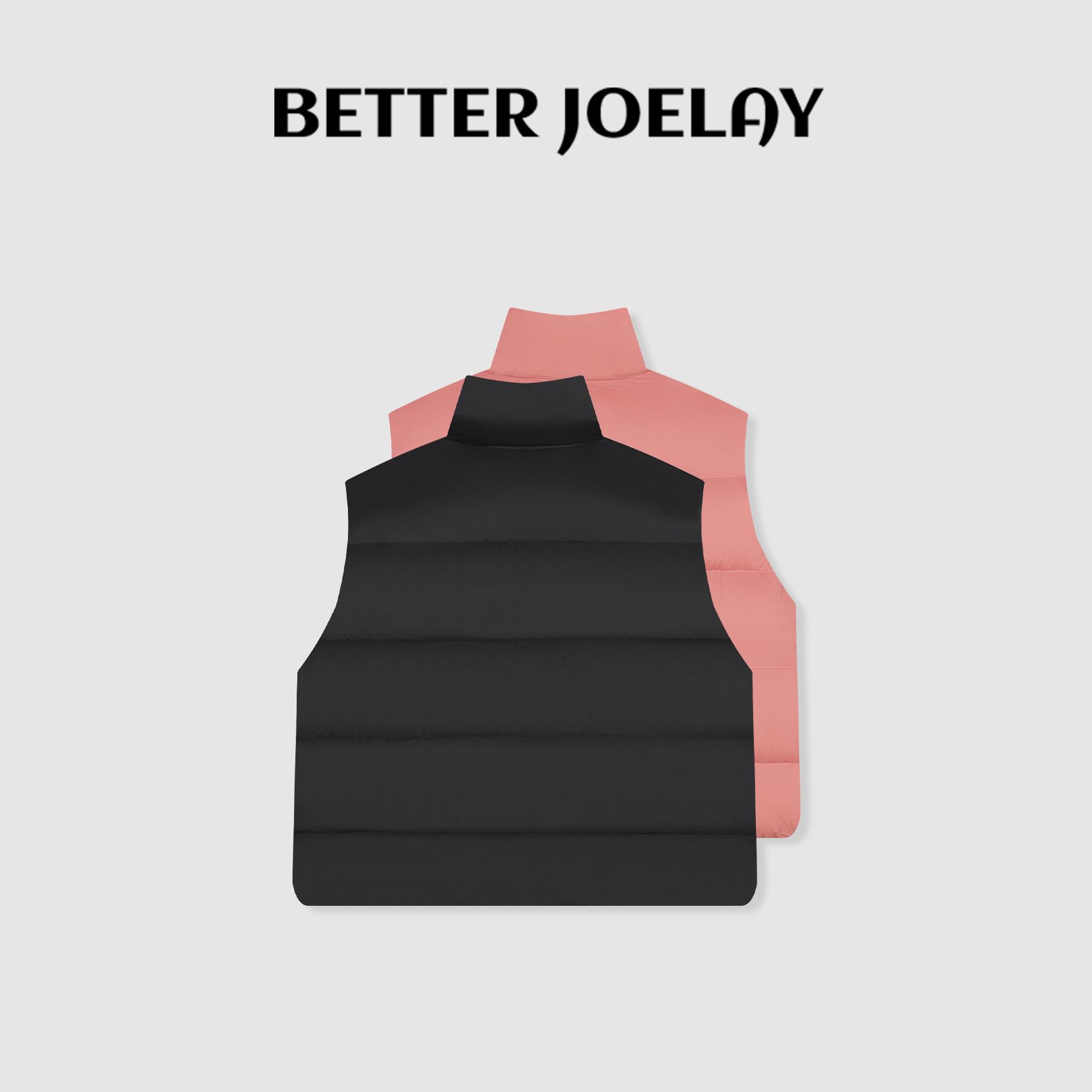 BETTER JOELAY-【草莓黑巧】时尚羽绒服马甲保暖休闲通勤风Z5333