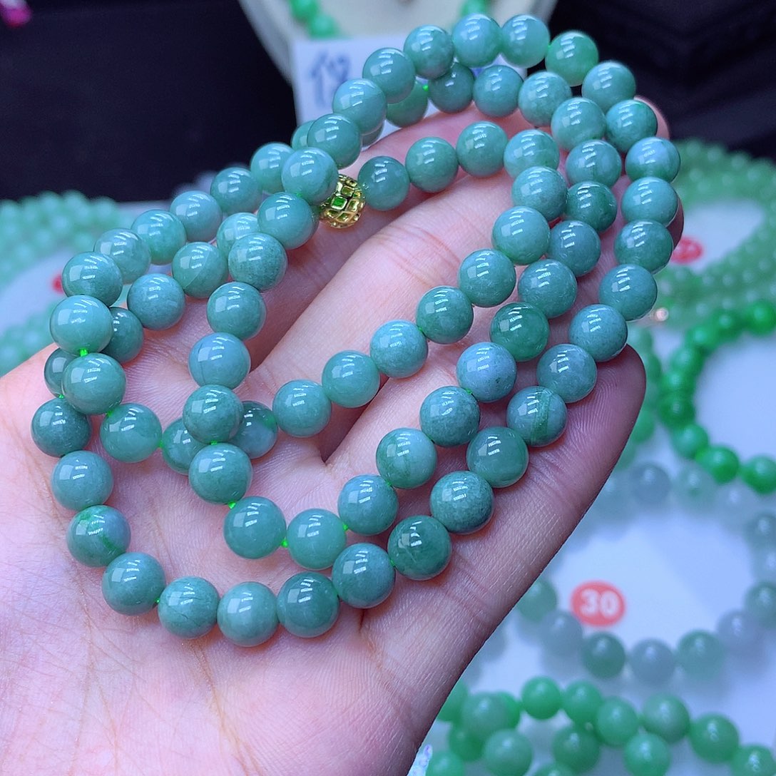 翡翠毛衣链未镶嵌卡7.8