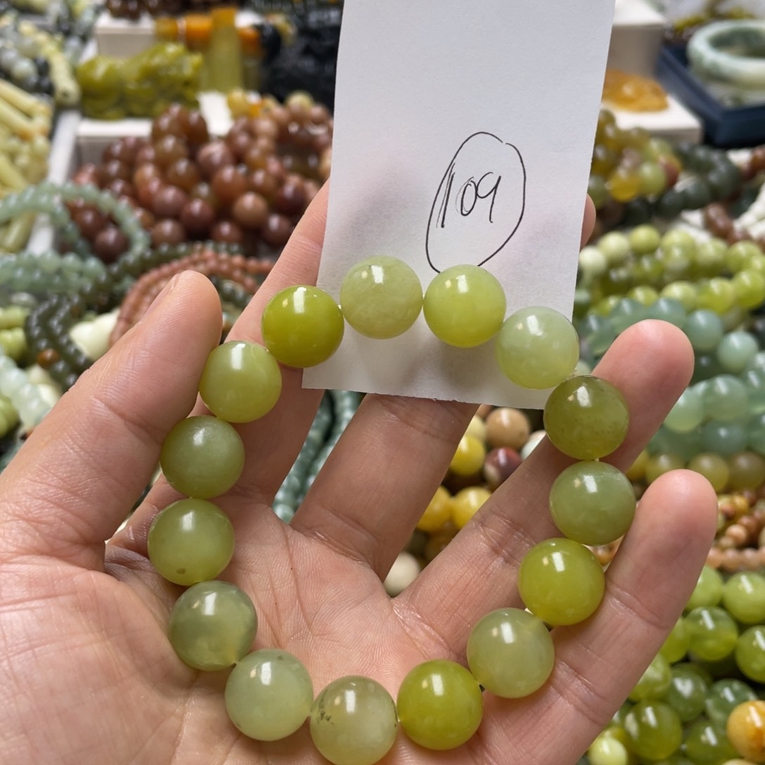 蛇纹石玉手链未镶嵌