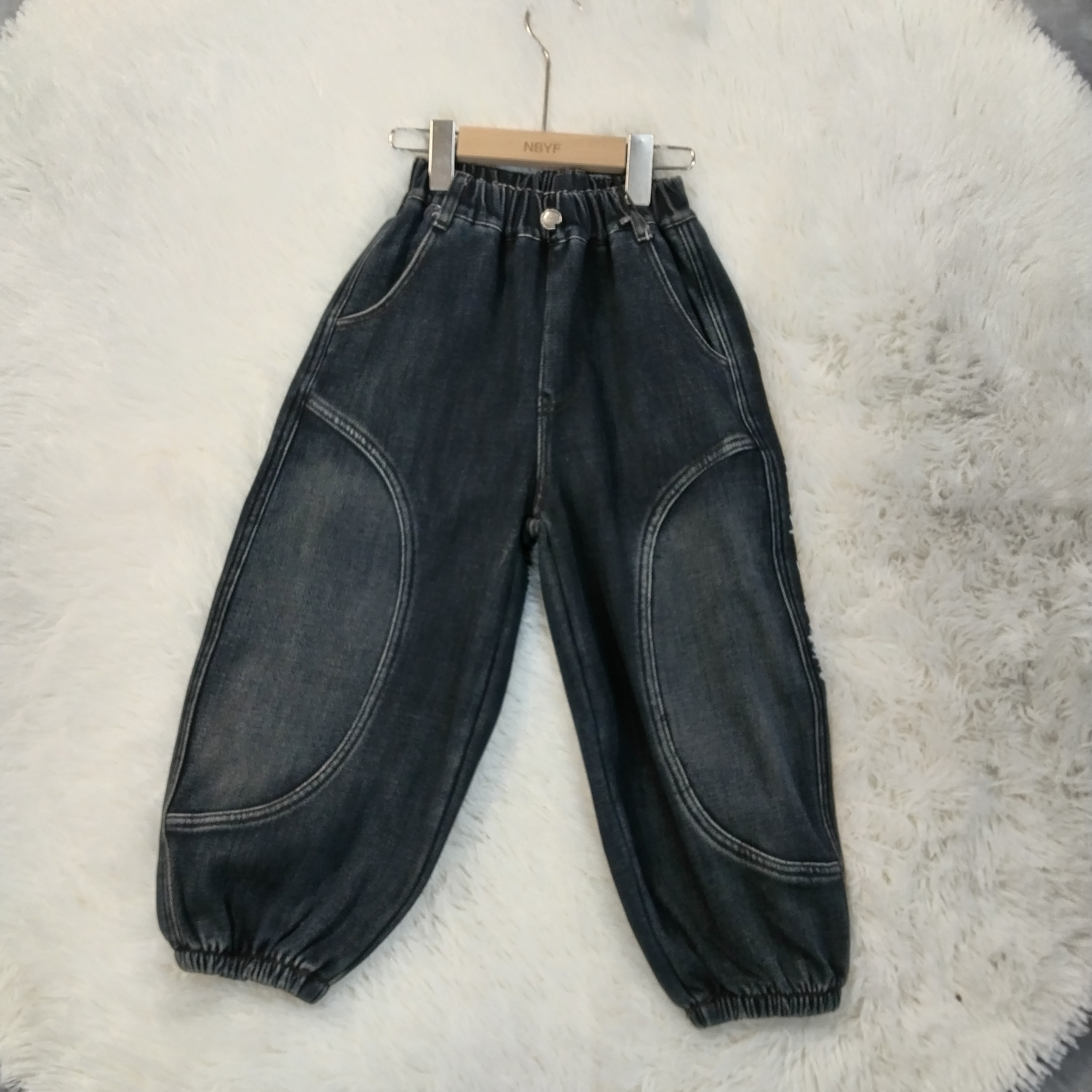 童装男童加绒牛仔裤中大童