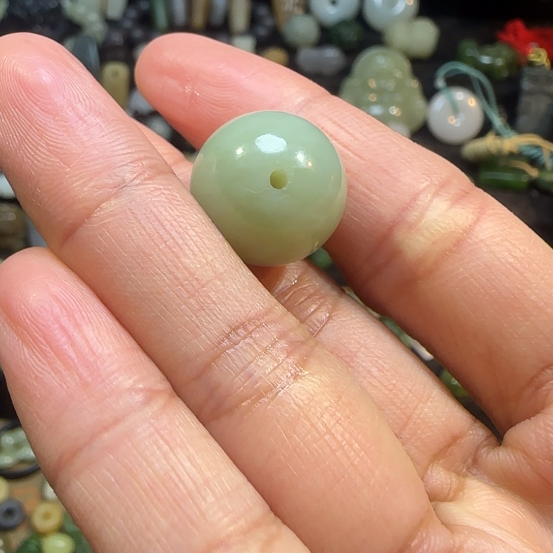 和田玉颈饰未镶嵌16mm且末蓝