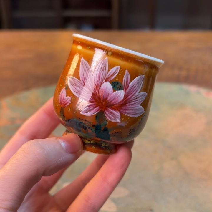 柴烧纯手工手绘陶瓷