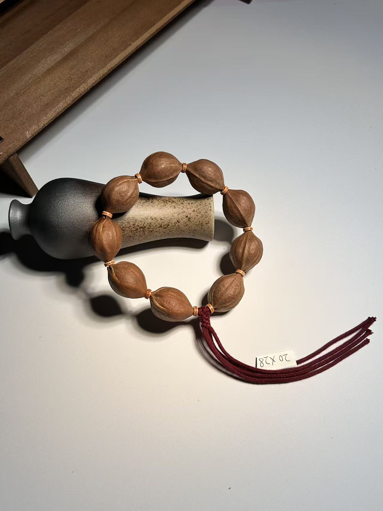 【柠檬铁核】 2.0/2.8（9颗）原生态梅林铁核三花鲨鱼背文玩核串