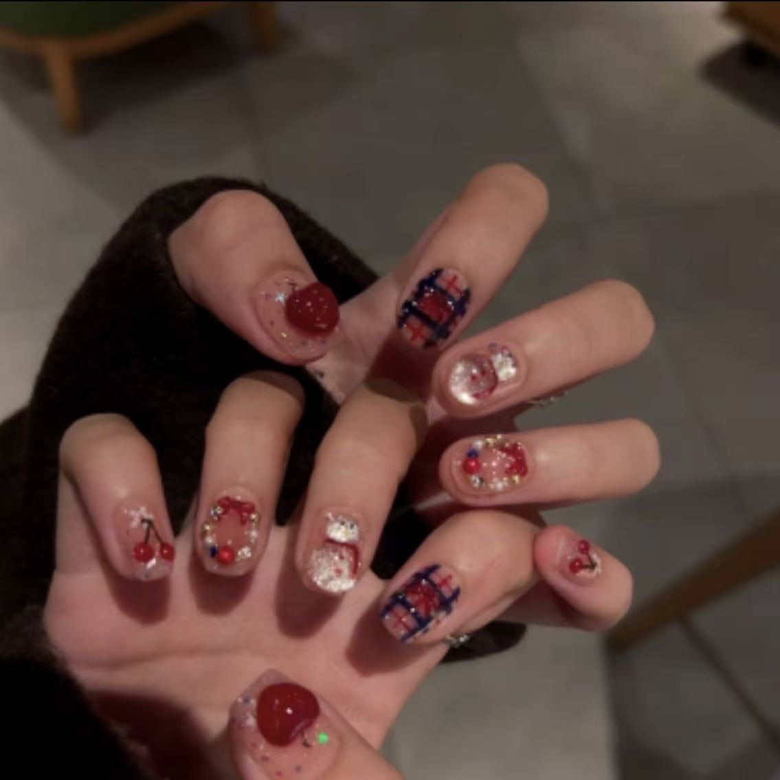 【圣诞礼物】冬季节日氛围感立体雪人手工穿戴甲可爱显白秋冬适用