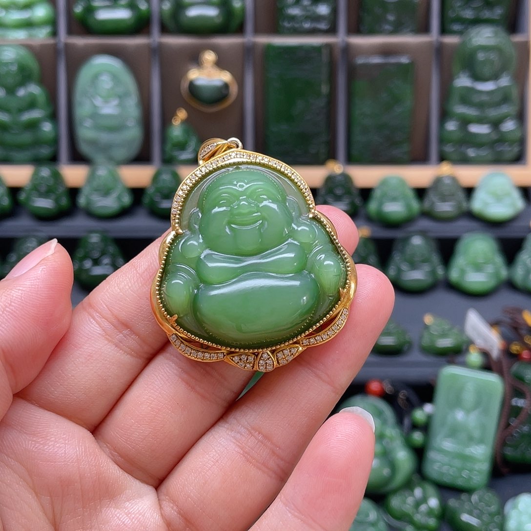 颈饰银S925镶嵌和田玉