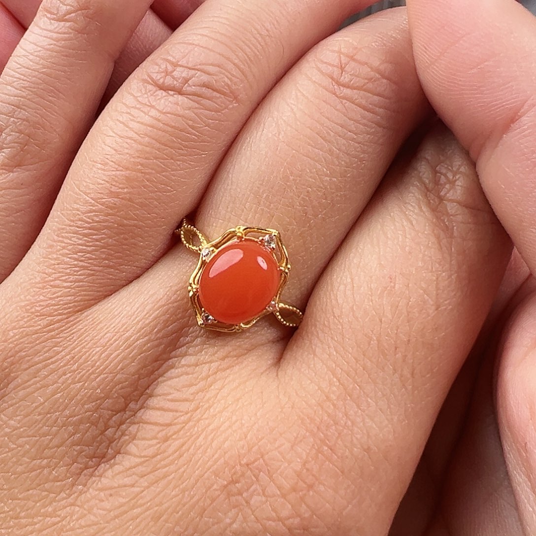 南红玛瑙戒指未镶嵌