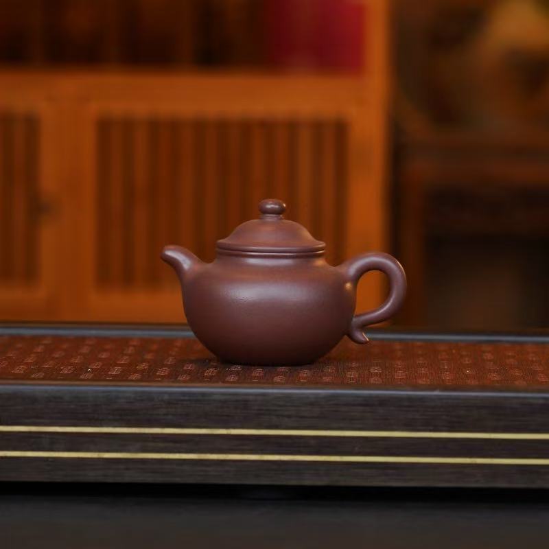 MXW底槽青【莲子220CC】宜兴黄龙山原矿手工紫砂壶