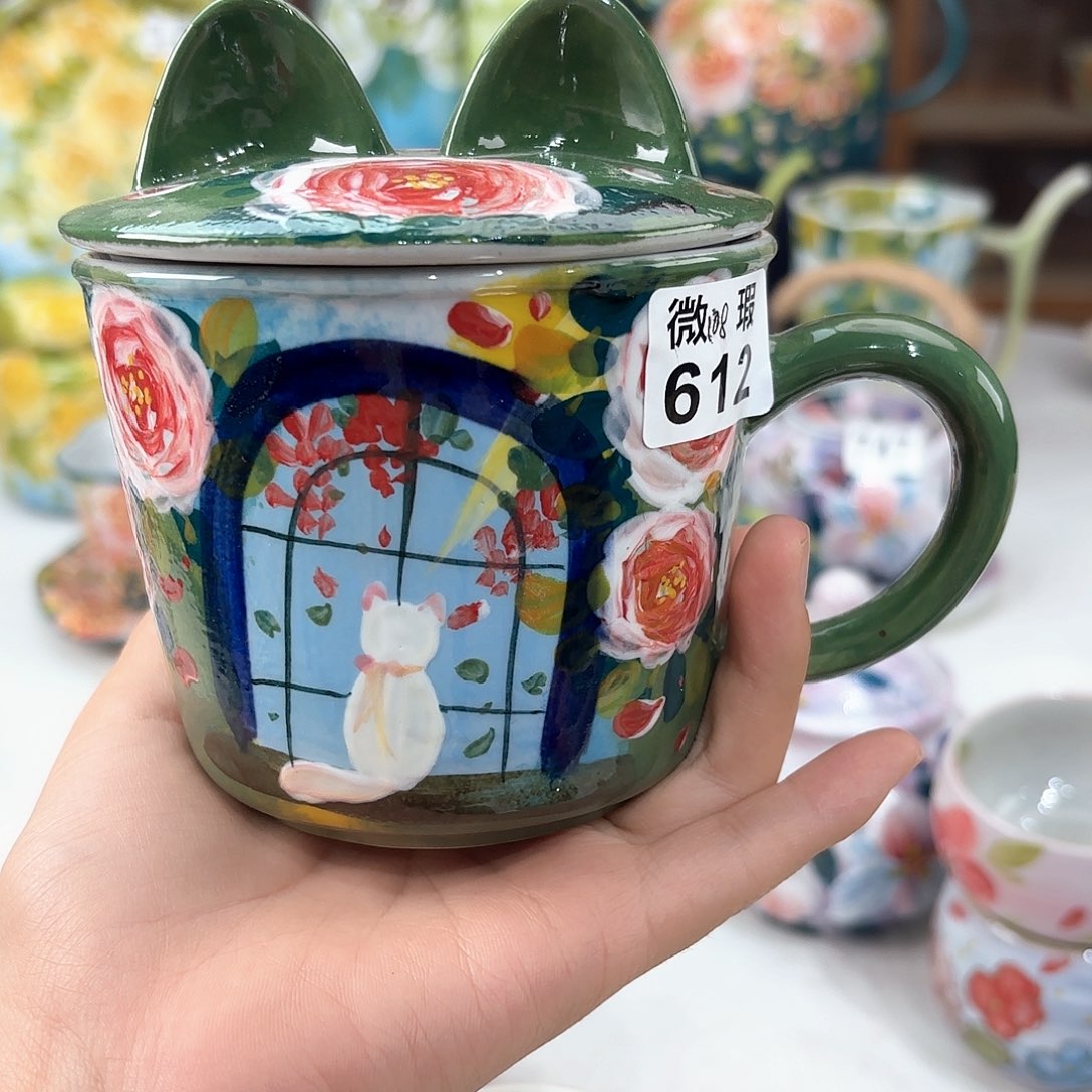 景德镇手绘高温釉下彩陶瓷茶具