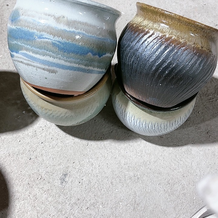 红陶口径14高度13四个