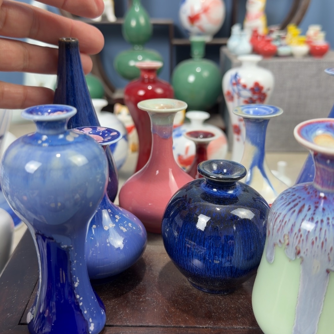 陶瓷手工小花器摆件