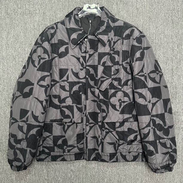 未使用 LouisVuitton/路易威登 花卉翻领棉服夹克外套/50码/13261
