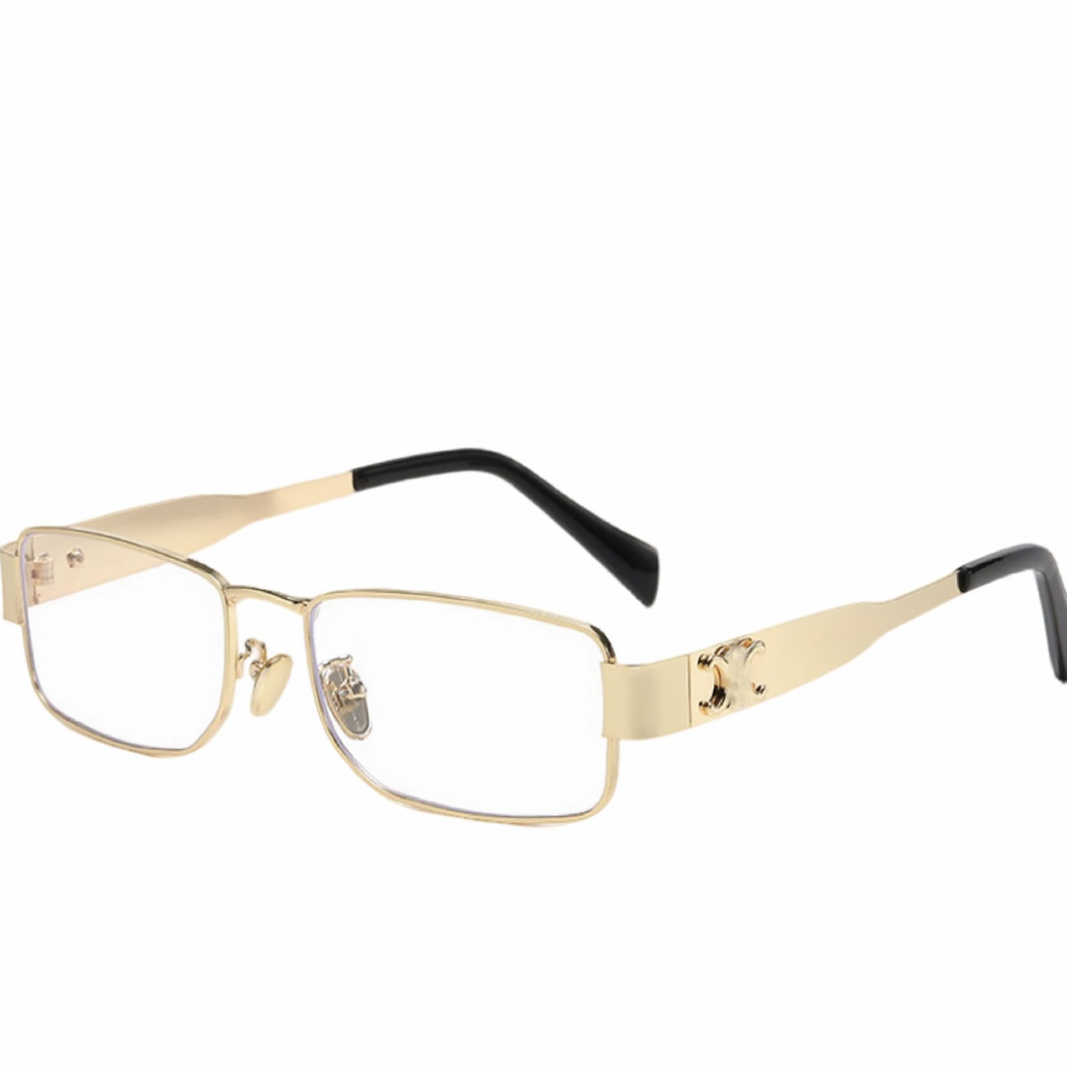 金属银色复古方框斯文金丝长方形男女眼镜框架潮