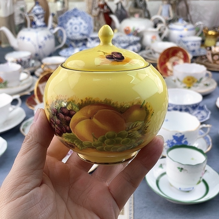 中古海外欧瓷盘盘子小房子