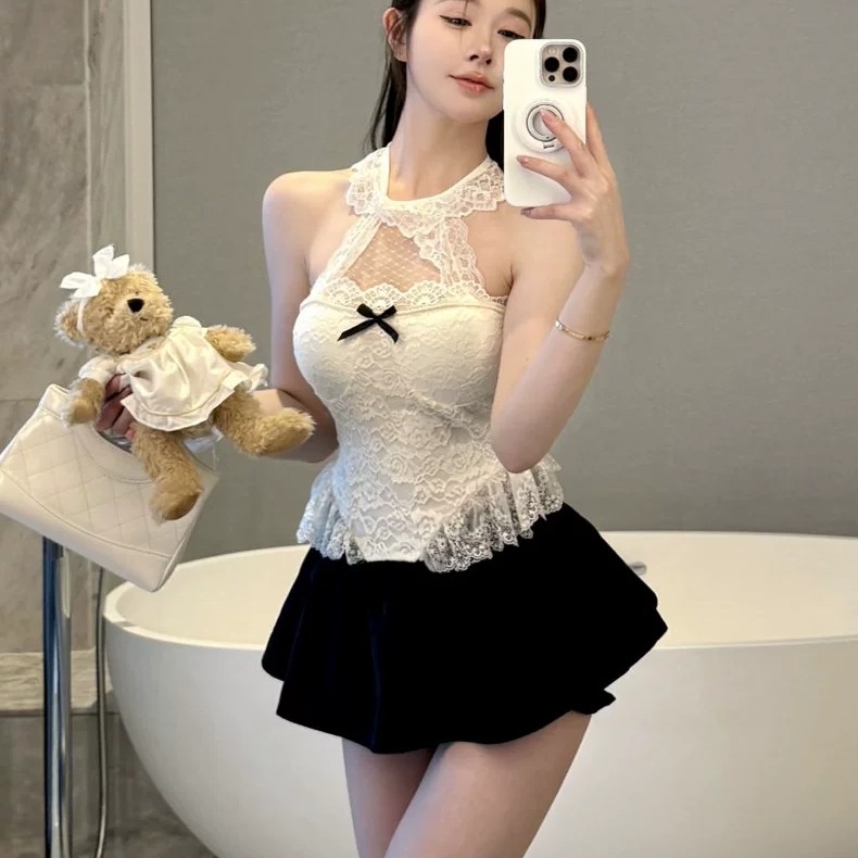 以直播间为准 吊带背心女外穿抹胸纯欲性感上衣
