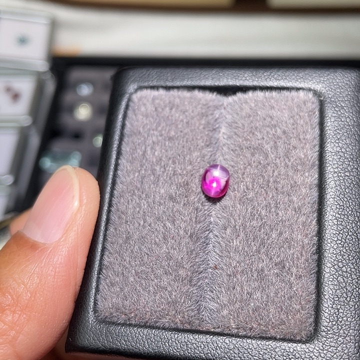 定制红宝石未镶嵌女戒指缅甸天然抹谷无烧星光红宝石1.2克拉