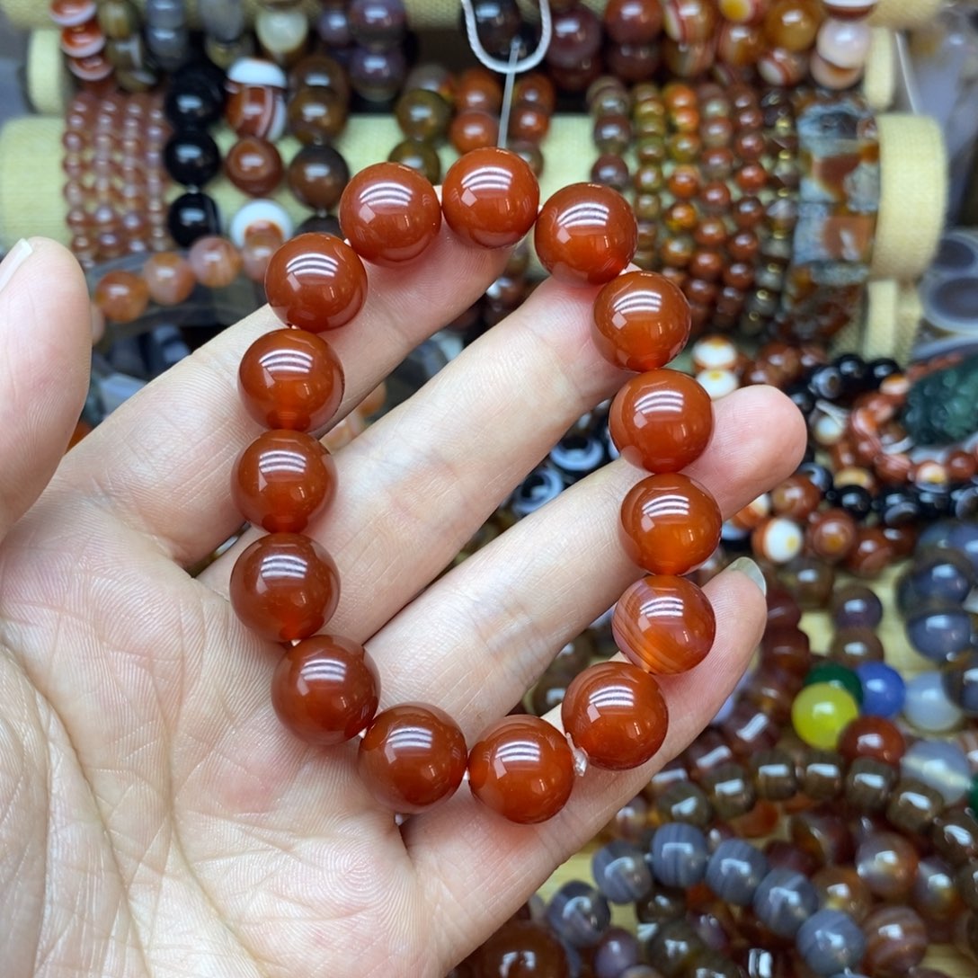 玛瑙/玉髓未镶嵌手链曲*人