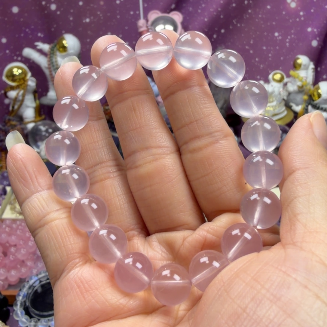 手串水晶未镶嵌莫桑比克粉水晶手串