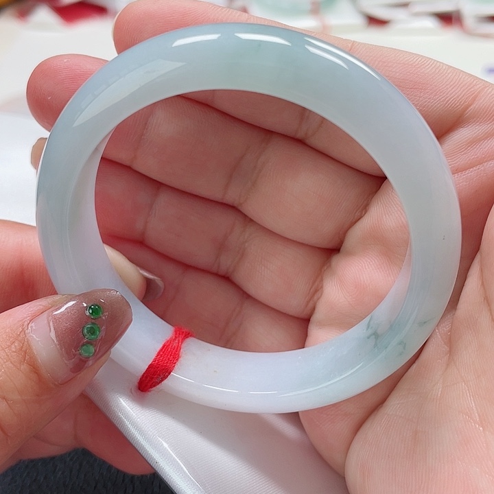 翡翠手镯未镶嵌缅甸翡翠手镯55圈