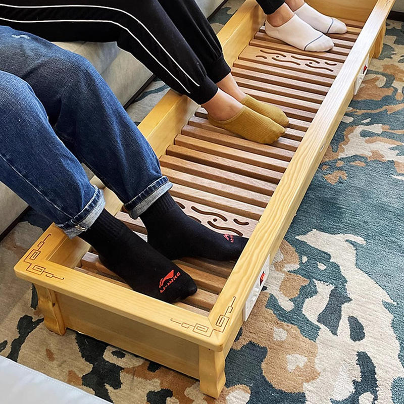 D实木取暖器家用暖脚器烤脚电火桶长方形烤火炉火箱脚部