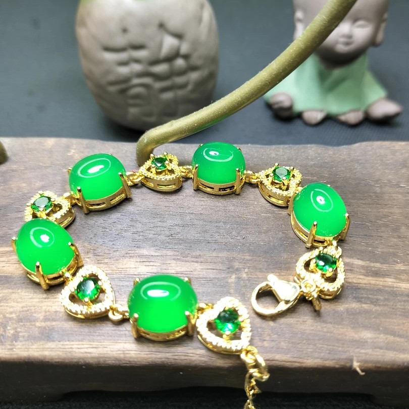 【限量补贴】999金珠珠宝玉石爱心设计款手链，链接同款日常价未改价