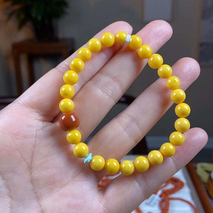 琥珀手链未镶嵌蜜蜡手串7