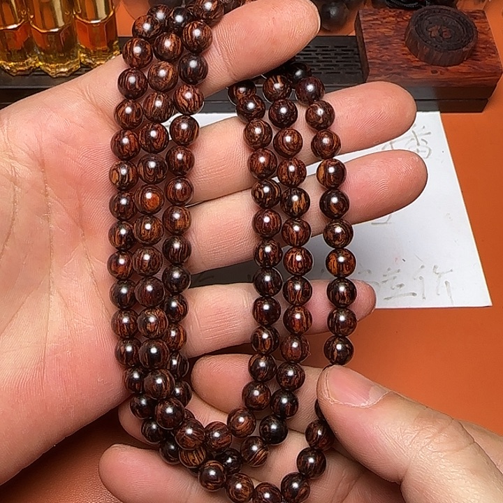 降真香其他海南红降0.8*108圆珠手串