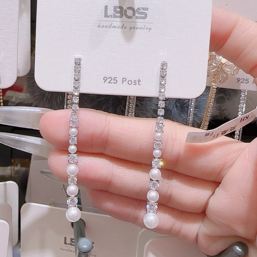 锆石铜合金925银耳环