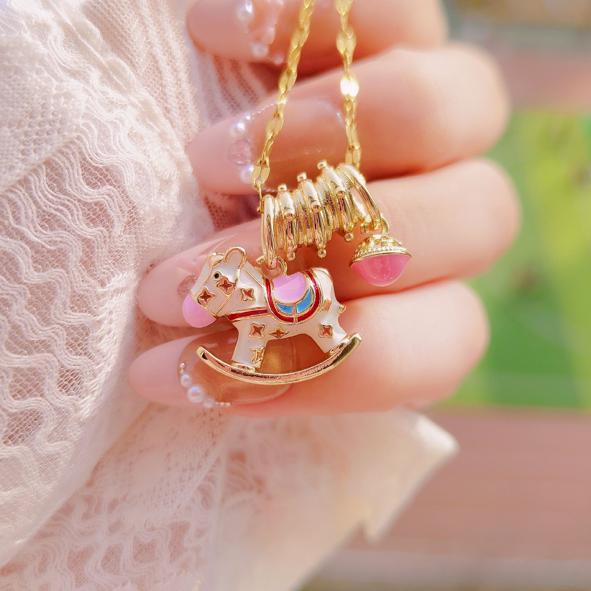 钛钢项链 气质百搭小众甜美坠链轻奢精致可爱设计感钛钢锁骨项链