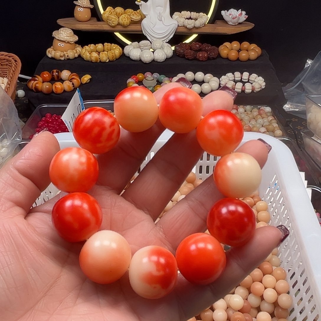 菩提根/象牙果手串卡22瓜皮串一条