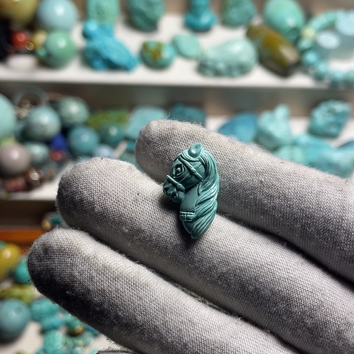 绿松石未镶嵌绿松石小马