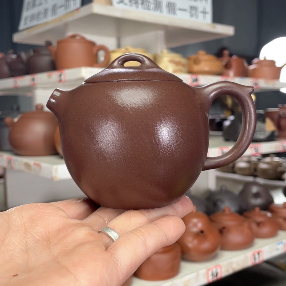 紫砂茶壶紫泥半手工240毫升
