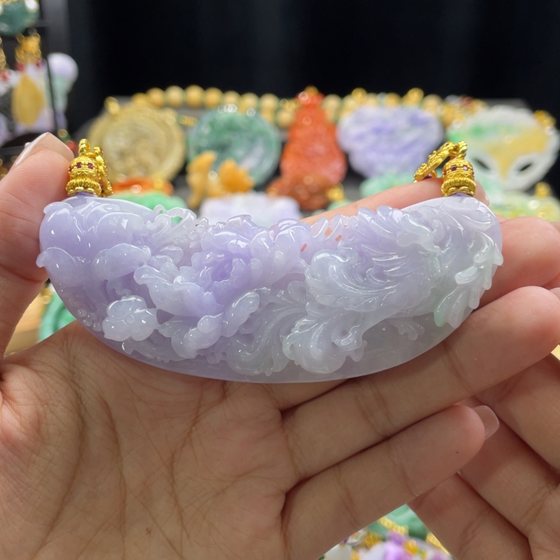 翡翠颈饰未镶嵌代编织