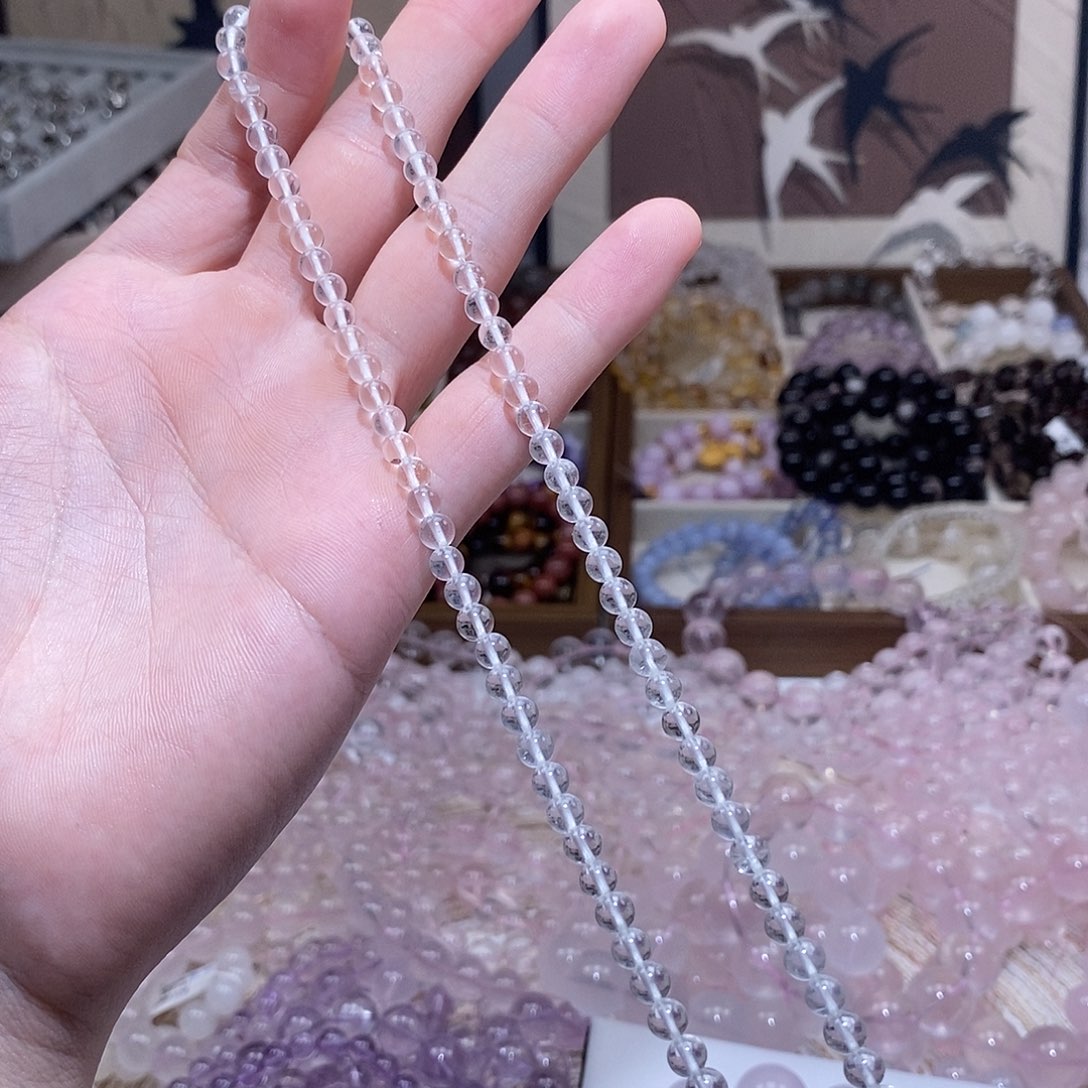 水晶手串未镶嵌三圈白啊赛