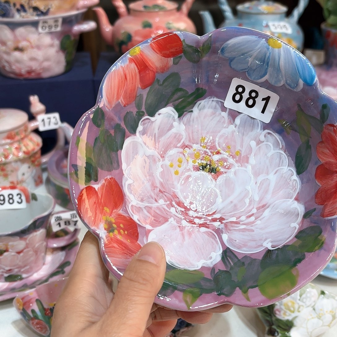 美***士景德镇手绘高温釉下彩陶瓷茶具