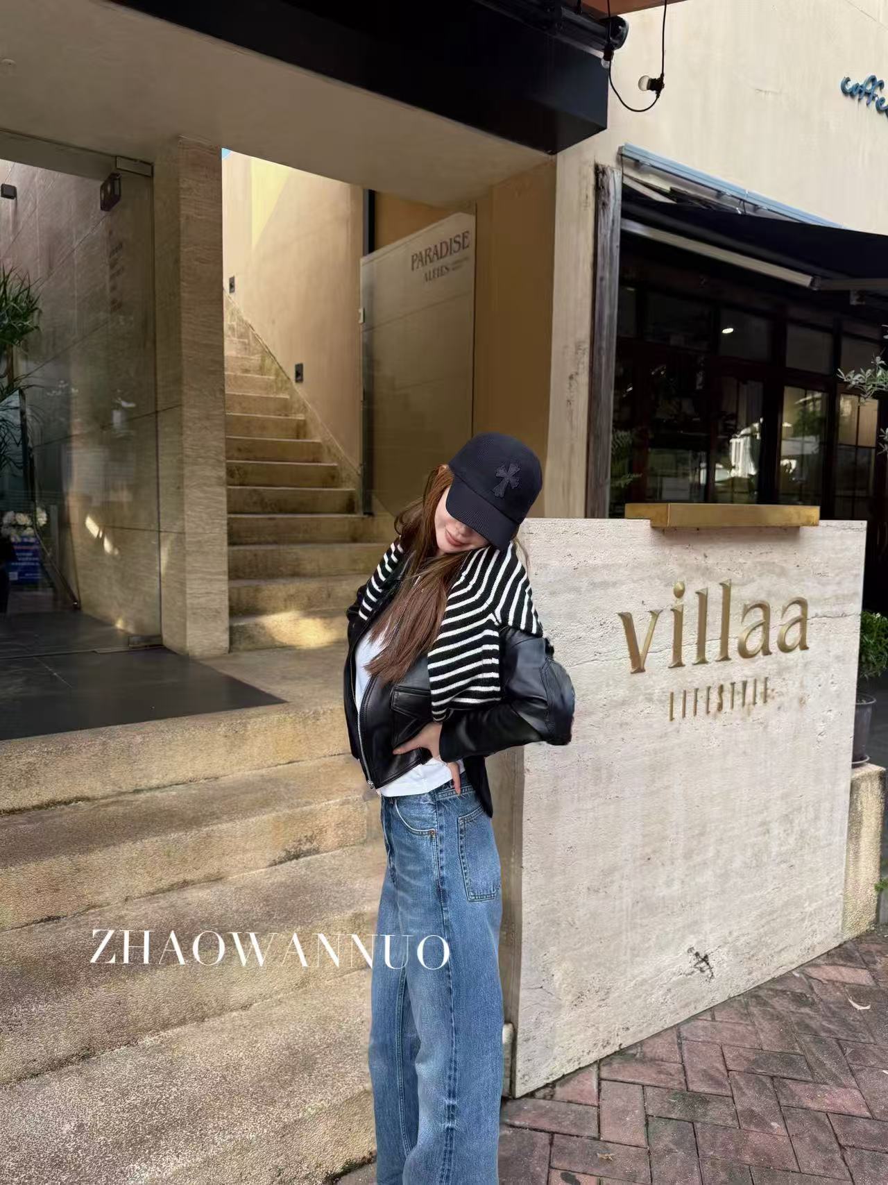 ZHAO WANNUO 丨神裤rose3.0秋冬V型腰赤耳红边牛仔裤NC0859