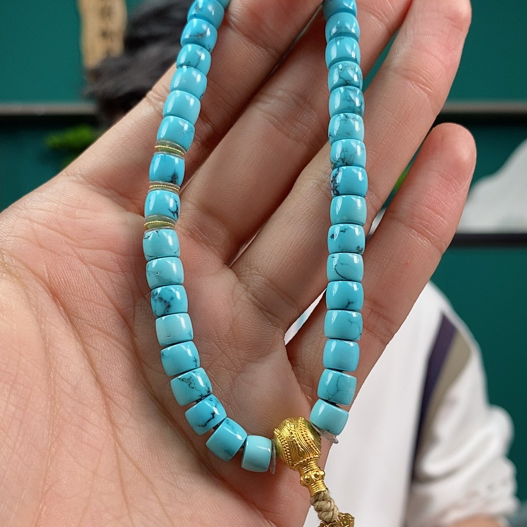 绿松石珠宝奇石18K金镶嵌