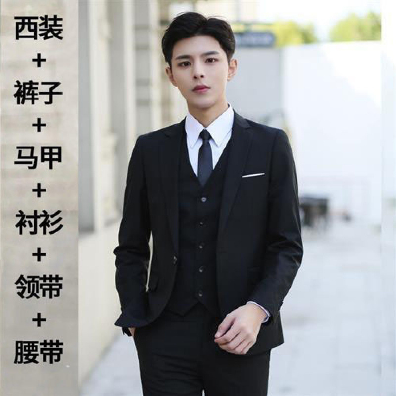 啄木鸟成人礼服男士西装套装学生团体服商务休闲职业正装伴郎服