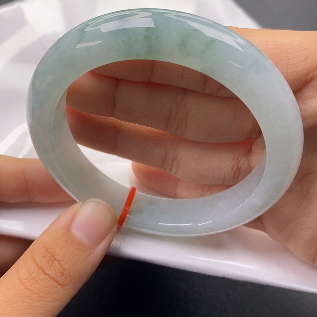 翡翠未镶嵌手镯5758正圈