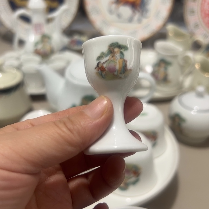 诚***信瓷片陶瓷制品寿星小杯6个