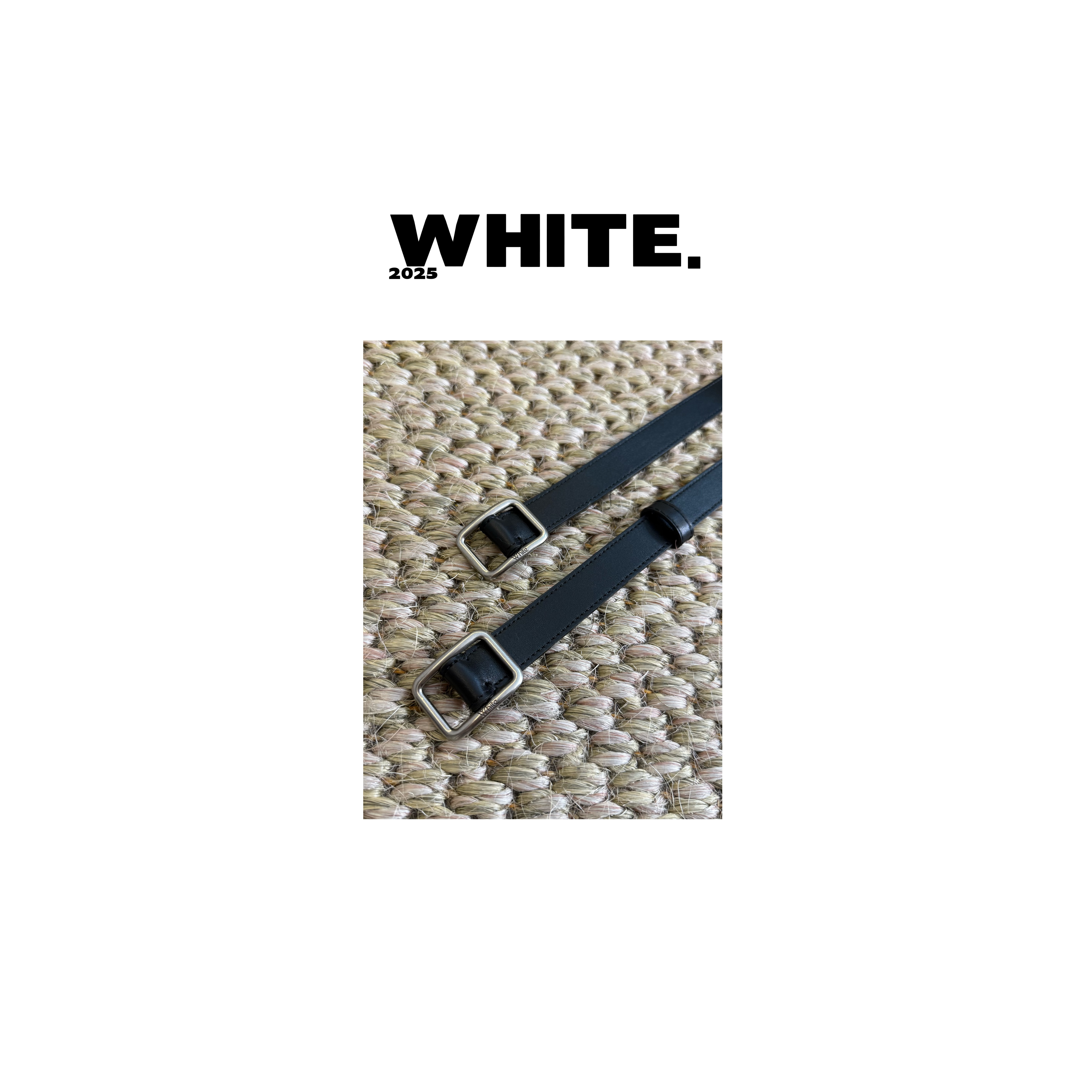 极简时髦无孔窄腰带