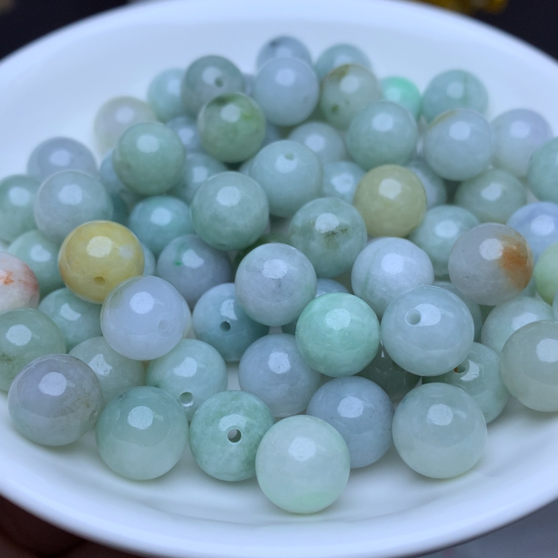 【闪购商品】翡翠手链未镶嵌卡10冰飘花20个单圈