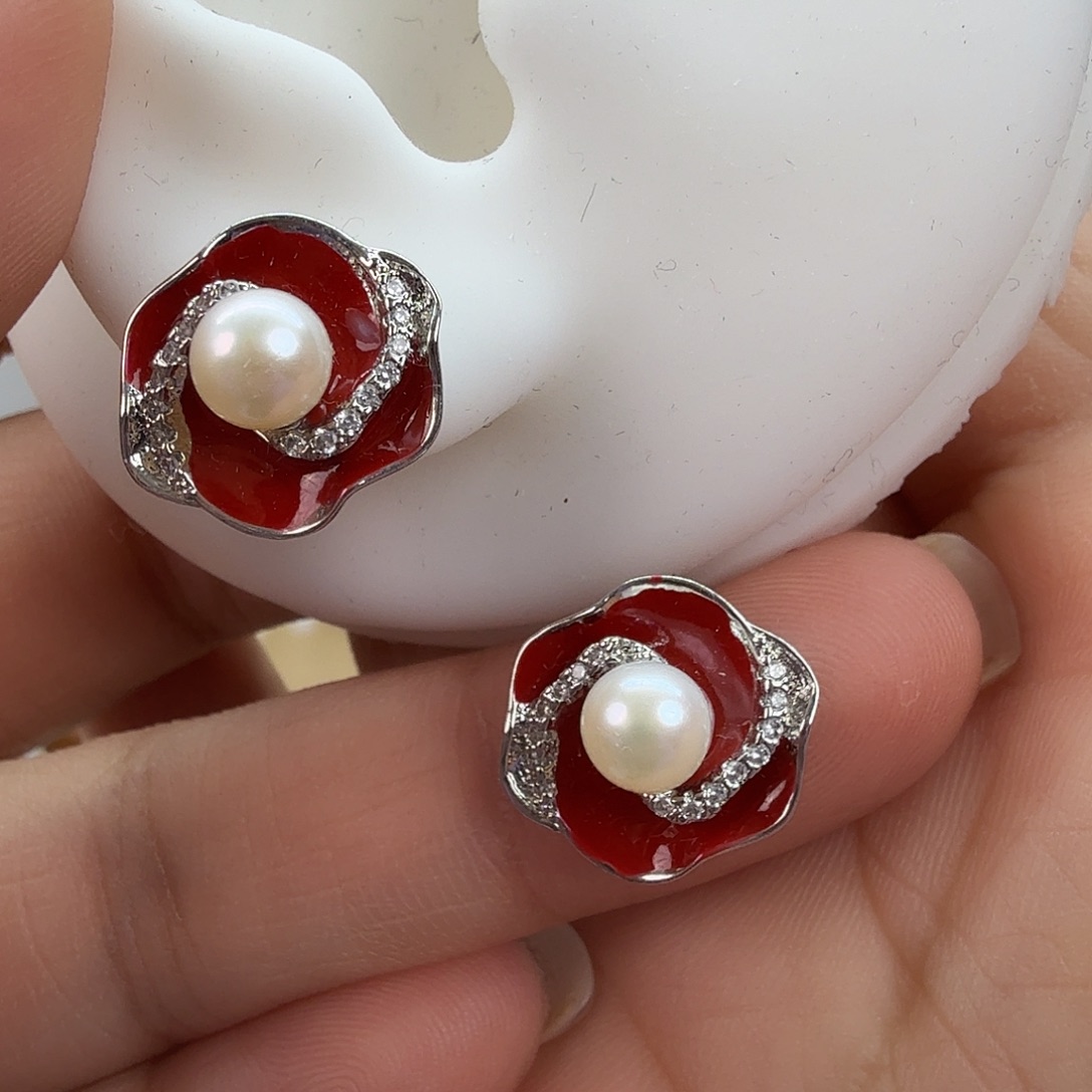 未镶嵌耳饰淡水珍珠