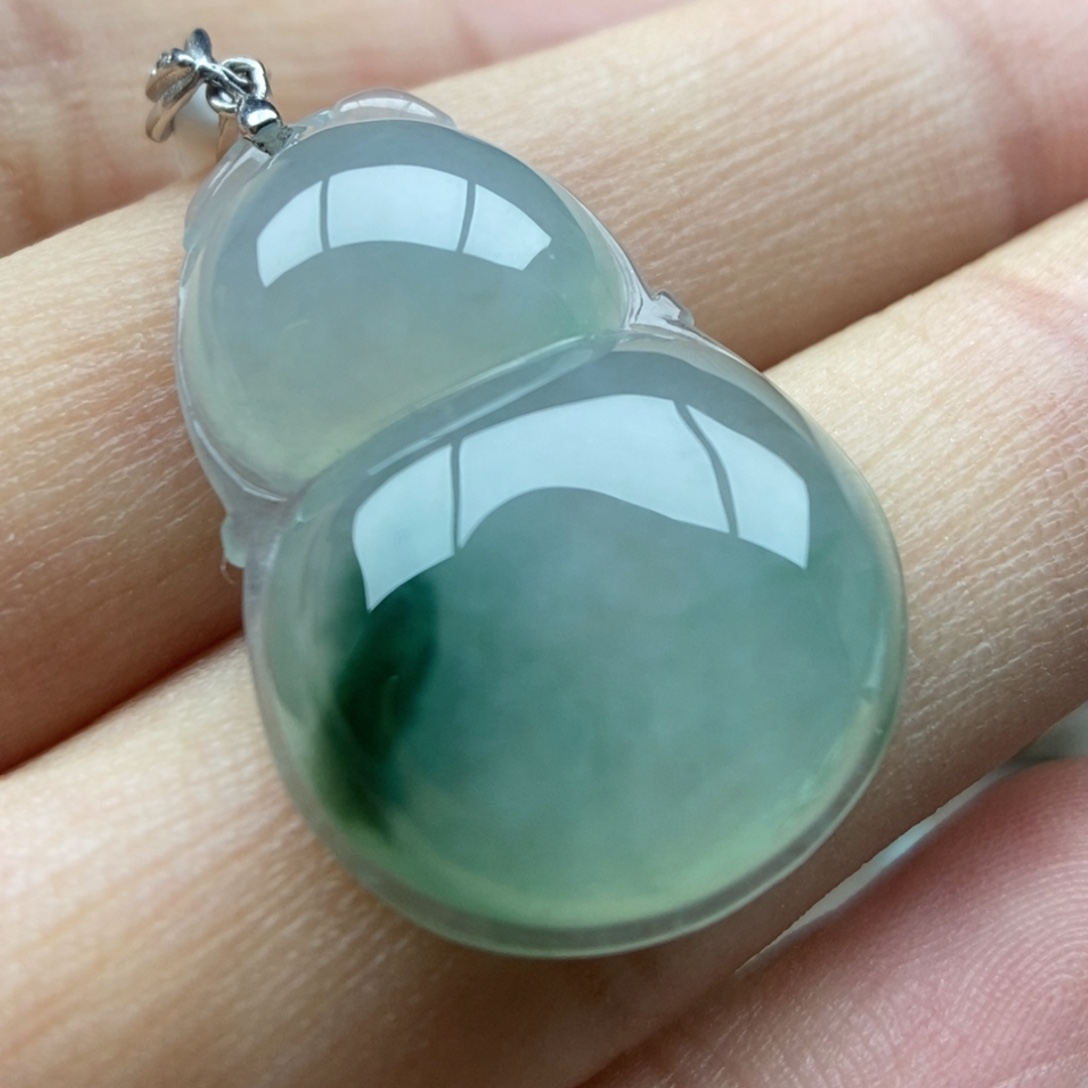 翡翠银S925镶嵌颈饰吊坠32