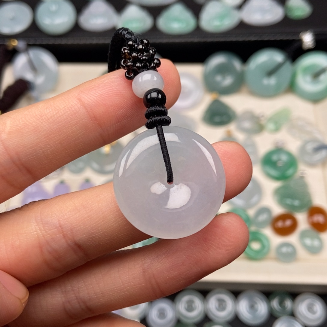 翡翠未镶嵌颈饰平安扣26.3