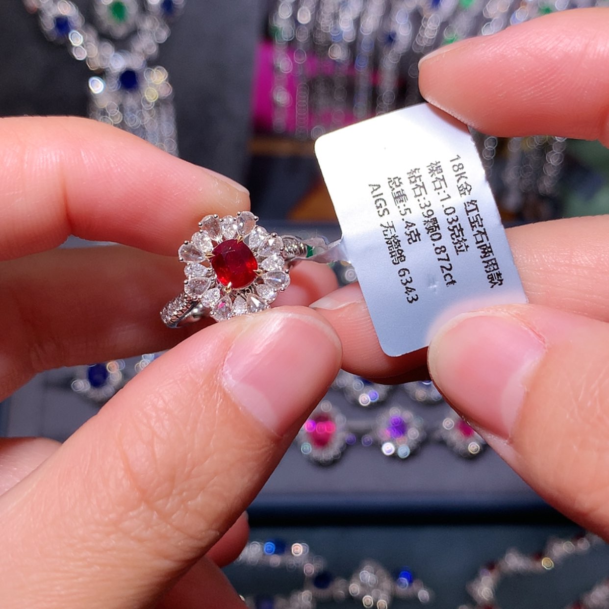 【闪购商品】红宝石戒指18K金镶嵌