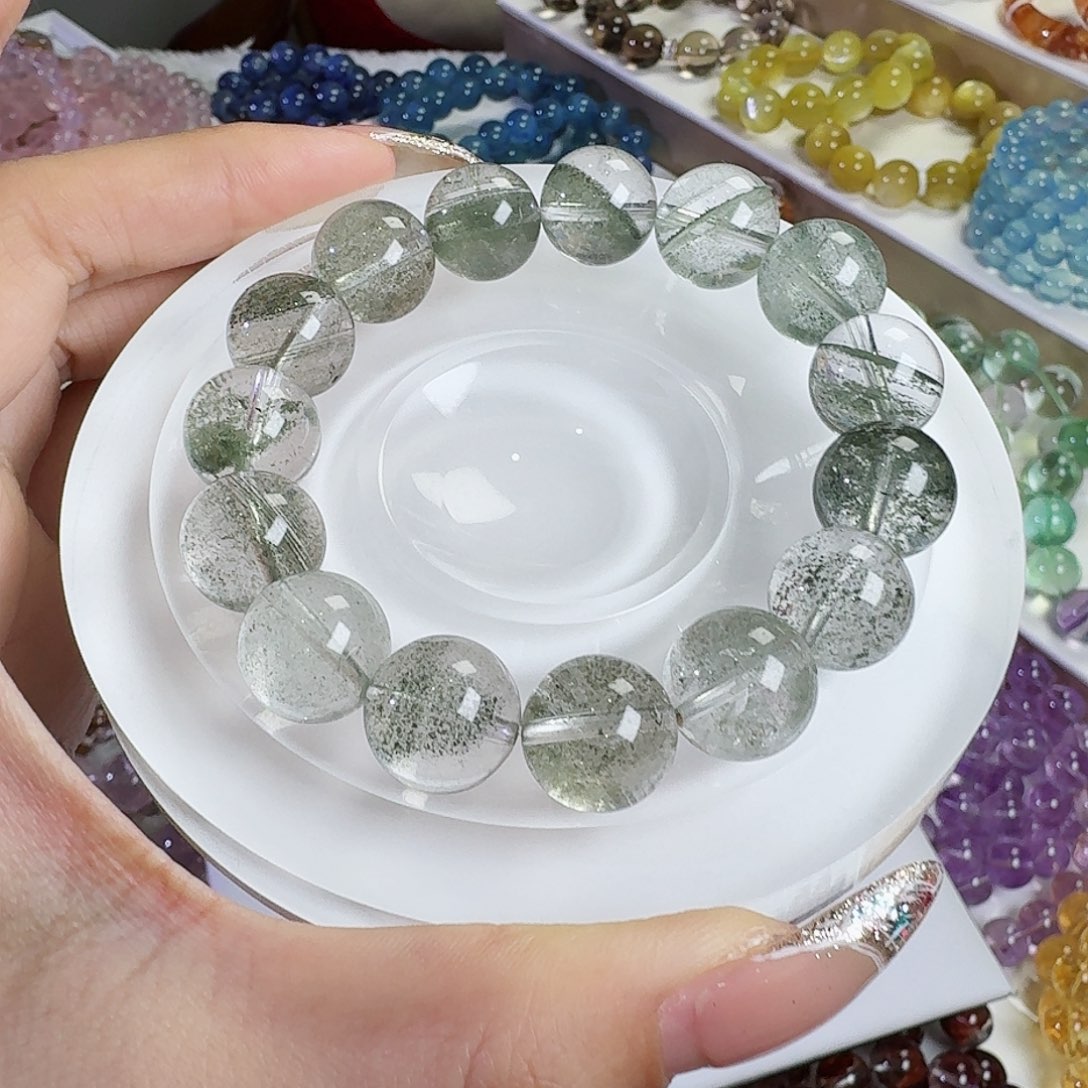 水晶手镯未镶嵌汐*姐绿幽灵14