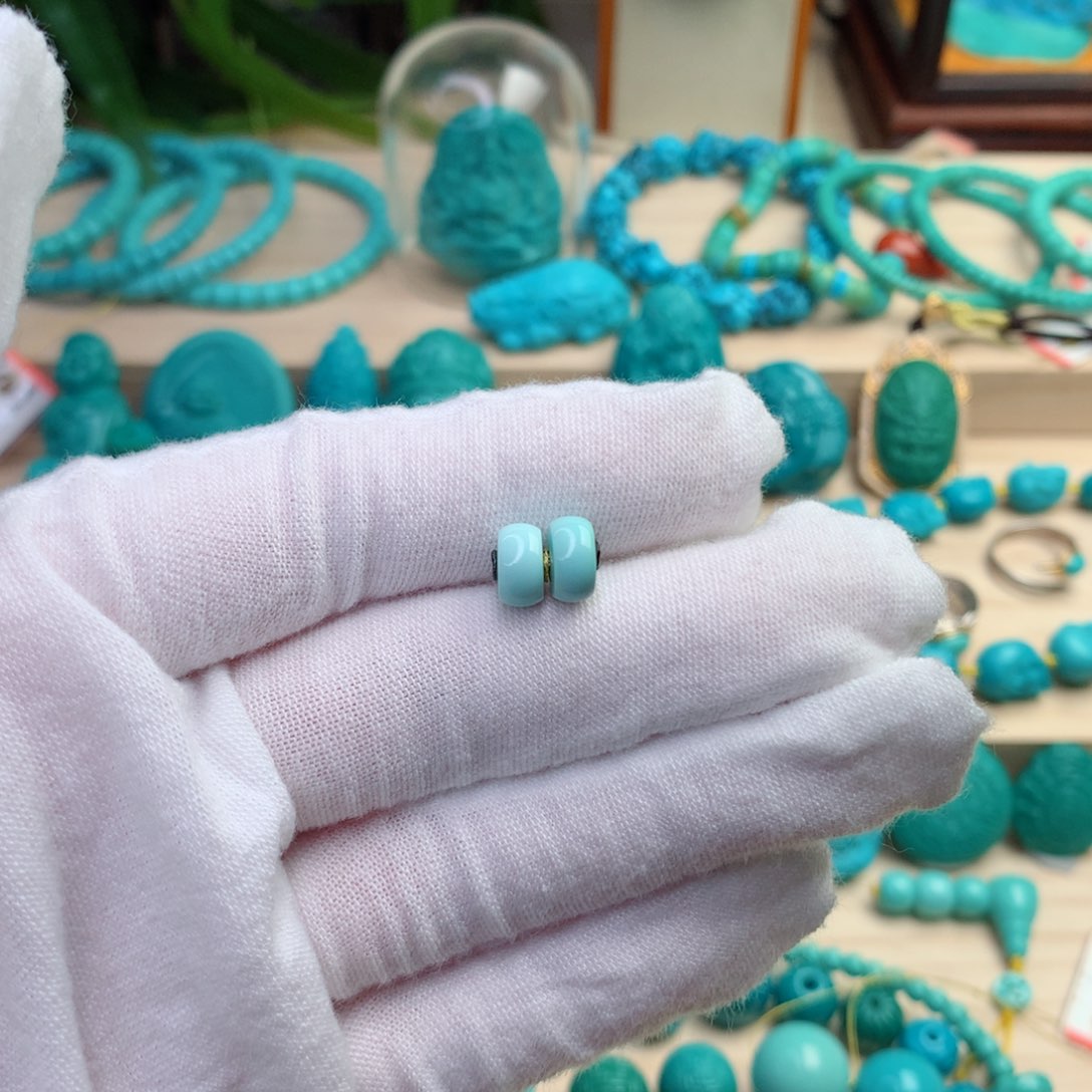 绿松石未镶嵌珠宝半成品紫*